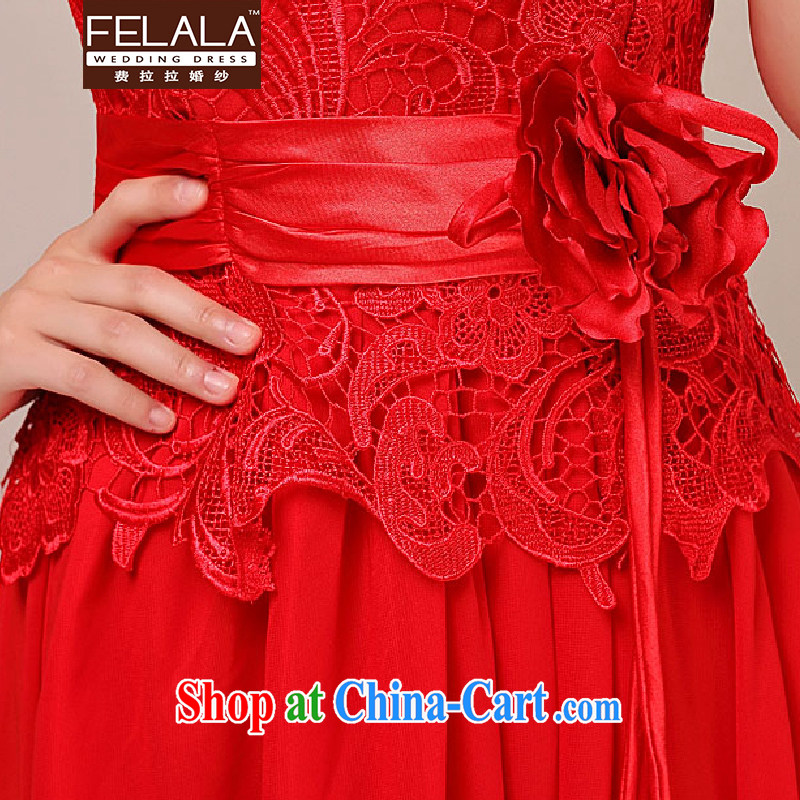 Ferrara 2015 New Red wedding bridal dresses dress lace long Chinese dress uniform toast spring and winter S Suzhou shipping, La wedding (FELALA), online shopping