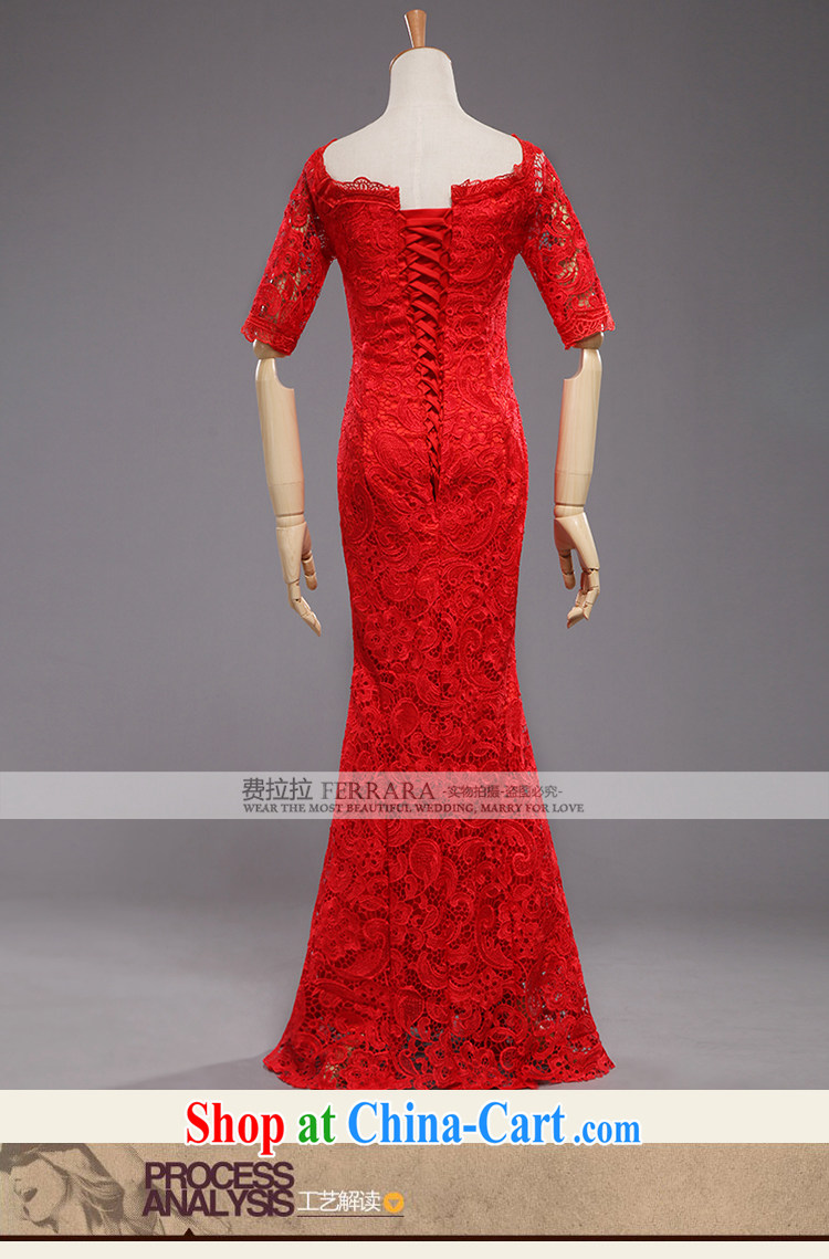 Ferrara a Field shoulder water-soluble lace bows serving red bridal long gown, the cuff straps with spring, Suzhou S Ship pictures, price, brand platters! Elections are good character, the national distribution, so why buy now enjoy more preferential! Health