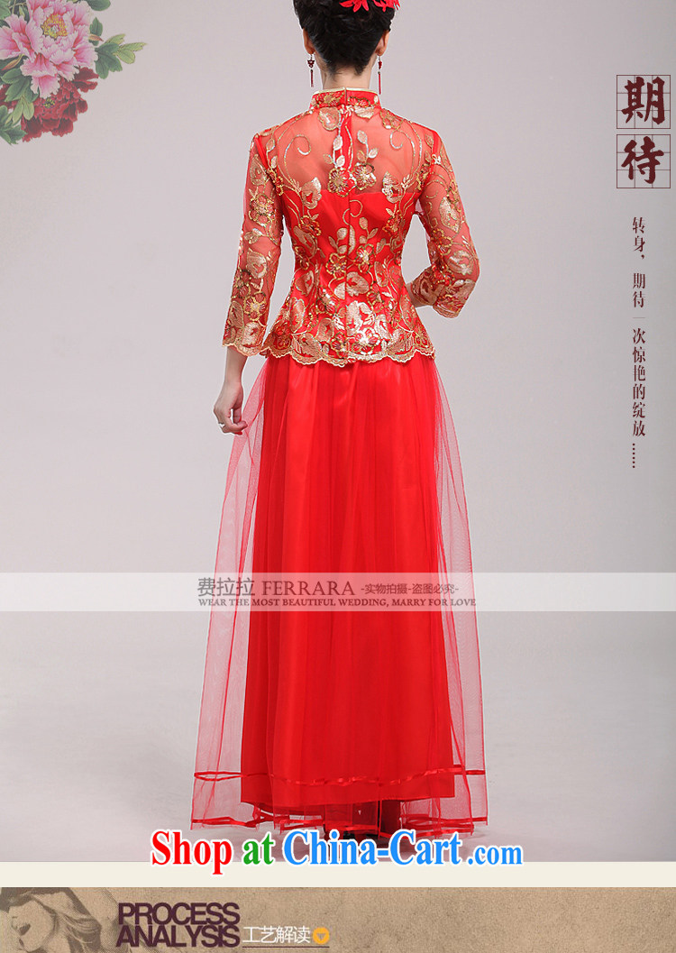 Ferrara spring bridal cheongsam dress red improved retro wedding toast wedding serving long-sleeved bridal replacing M Suzhou shipping pictures, price, brand platters! Elections are good character, the national distribution, so why buy now enjoy more preferential! Health
