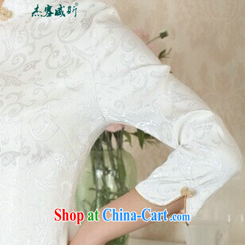 Jessup, new Ethnic Wind improved retro, for cultivating hand-tie shirt Tang replace TA 0051 #white M, Jessup, and shopping on the Internet