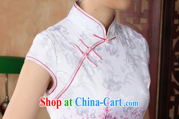 Jessup, new retro improved embroidery, for manual for short-sleeved qipao Chinese Chinese qipao dresses TD 0222 #white saffron XXL pictures, price, brand platters! Elections are good character, the national distribution, so why buy now enjoy more preferential! Health