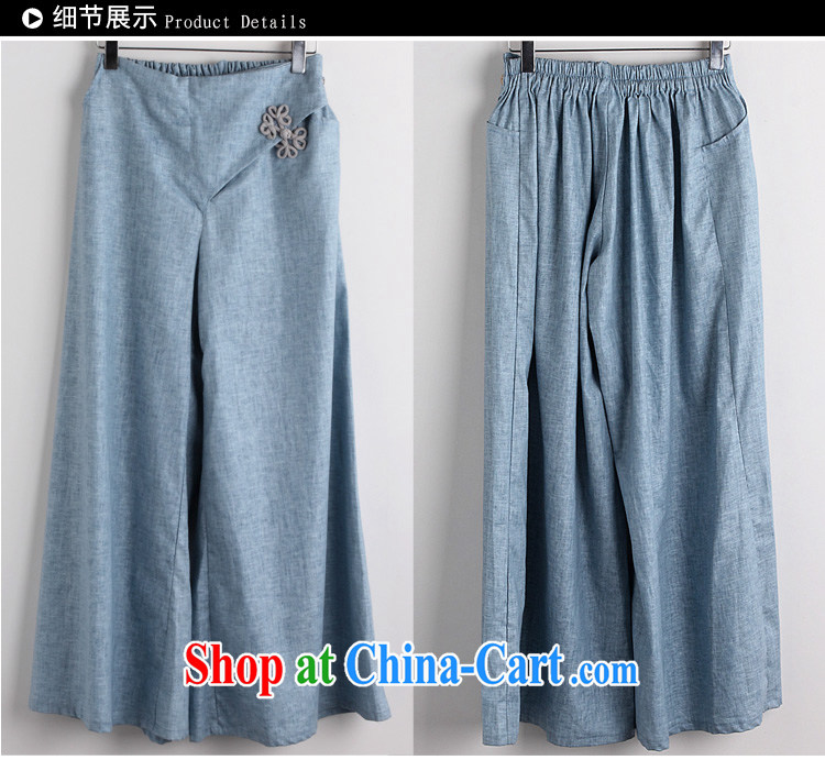 Yau Ma Tei cotton Ethnic Wind girls pants and skirts girls summer Chinese Elastic waist short pants KZ 001 blue are code pictures, price, brand platters! Elections are good character, the national distribution, so why buy now enjoy more preferential! Health