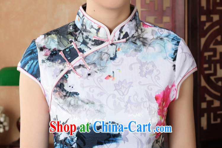 Jessup, new retro improved national wind, for manual for short-sleeved Sau San Tong replacing traditional costumes female cheongsam dress TD 0224 #white XXL pictures, price, brand platters! Elections are good character, the national distribution, so why buy now enjoy more preferential! Health
