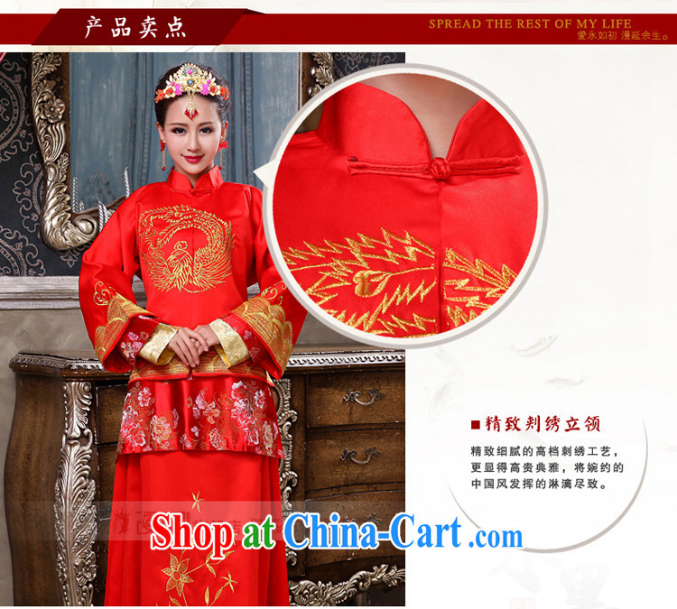 Early definition 2015 new Chinese Antique toast serving female Red-su wo service marriages long-sleeved qipao married Yi red are code pictures, price, brand platters! Elections are good character, the national distribution, so why buy now enjoy more preferential! Health