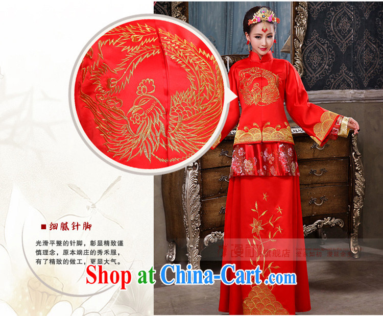 Early definition 2015 new Chinese Antique toast serving female Red-su wo service marriages long-sleeved qipao married Yi red are code pictures, price, brand platters! Elections are good character, the national distribution, so why buy now enjoy more preferential! Health