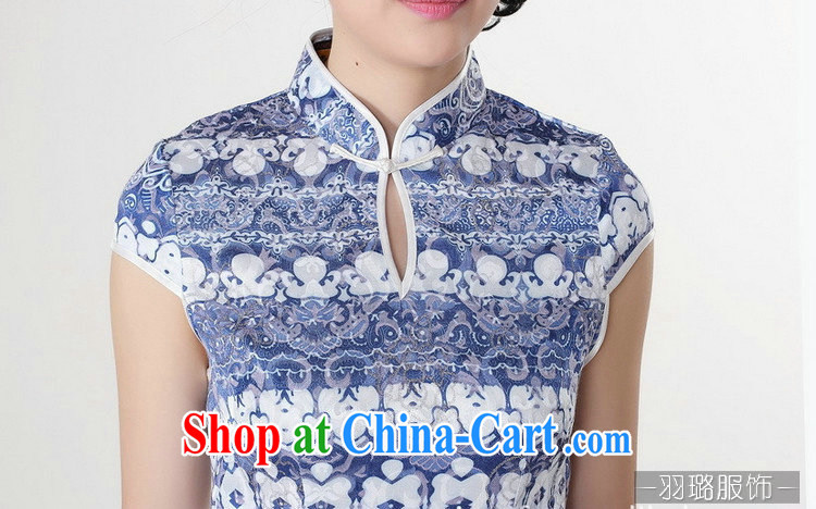Jessup, new, improved lady, for manual for short sleeves cheongsam dress female Chinese qipao Chinese qipao TD 0216 #blue XXL pictures, price, brand platters! Elections are good character, the national distribution, so why buy now enjoy more preferential! Health