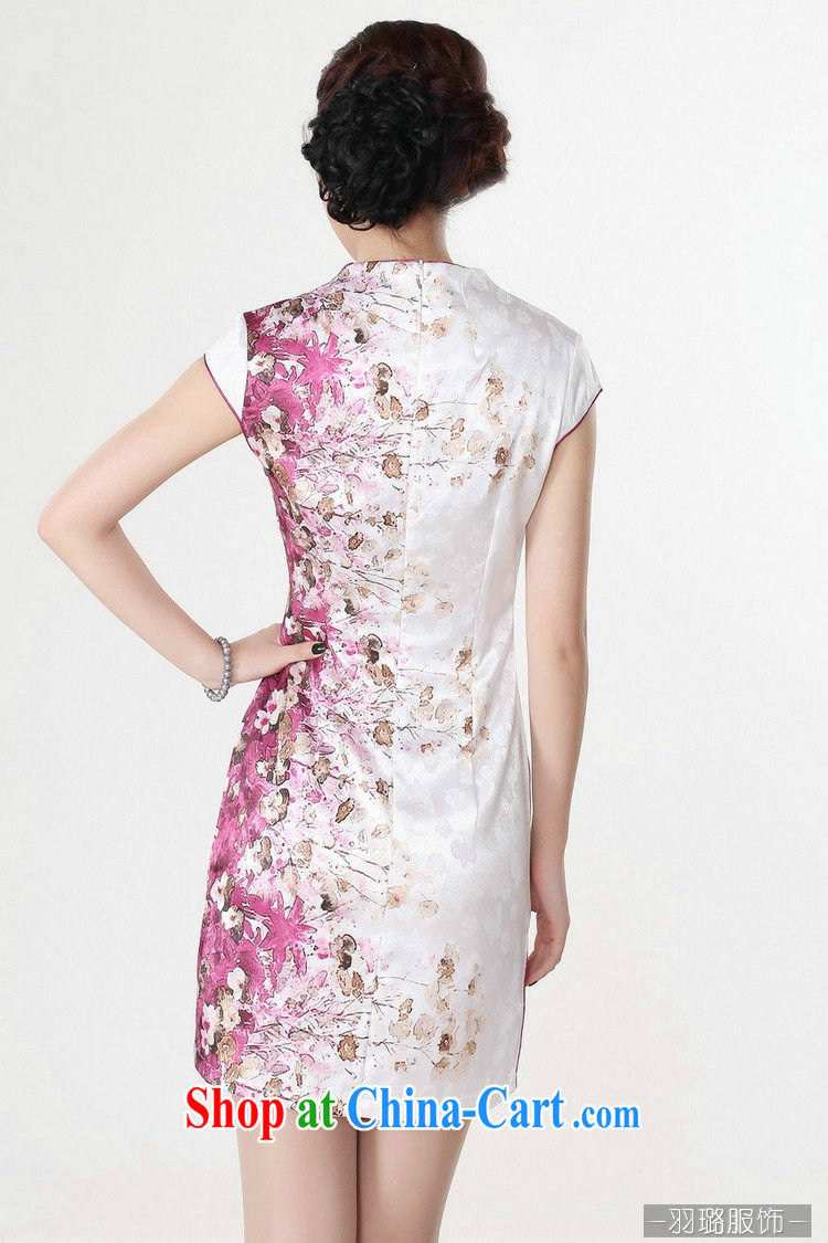 Jessup, new stylish and improved manually V deduction for short-sleeved qipao dresses Chinese qipao Chinese qipao TD #0219 white safflower XXL pictures, price, brand platters! Elections are good character, the national distribution, so why buy now enjoy more preferential! Health