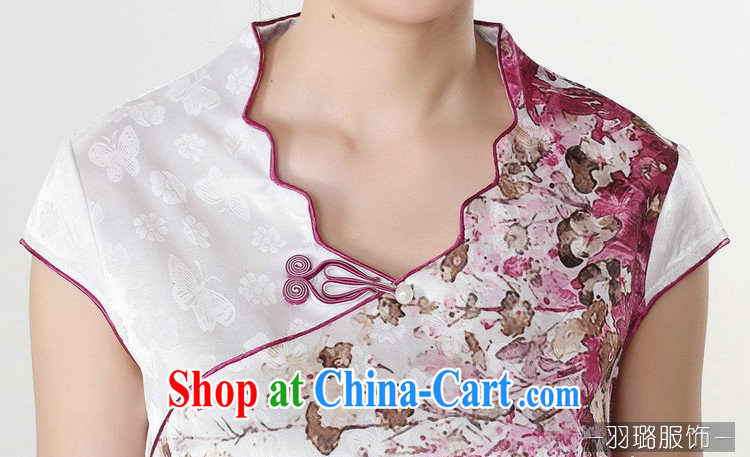 Jessup, new stylish and improved manually V deduction for short-sleeved qipao dresses Chinese qipao Chinese qipao TD #0219 white safflower XXL pictures, price, brand platters! Elections are good character, the national distribution, so why buy now enjoy more preferential! Health