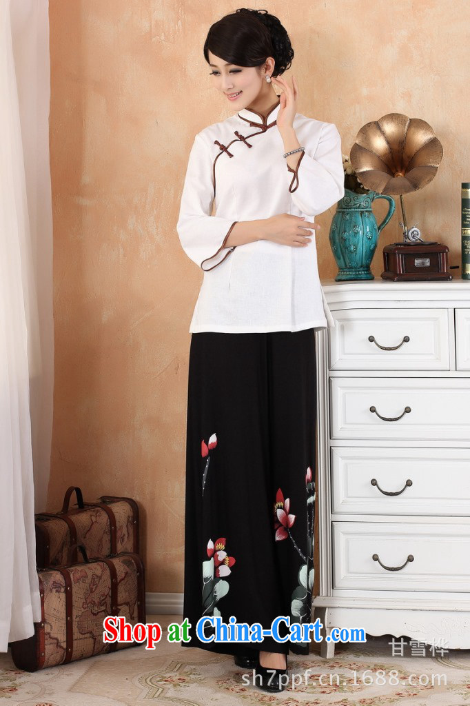 Traditional national costumes arts and cultural, small and fresh cotton the maximum code Chinese female improved cheongsam dress shirt, served 9 cuff Chinese, summer photo building photography clothing women's clothing white S pictures, price, brand platters! Elections are good character, the national distribution, so why buy now enjoy more preferential! Health