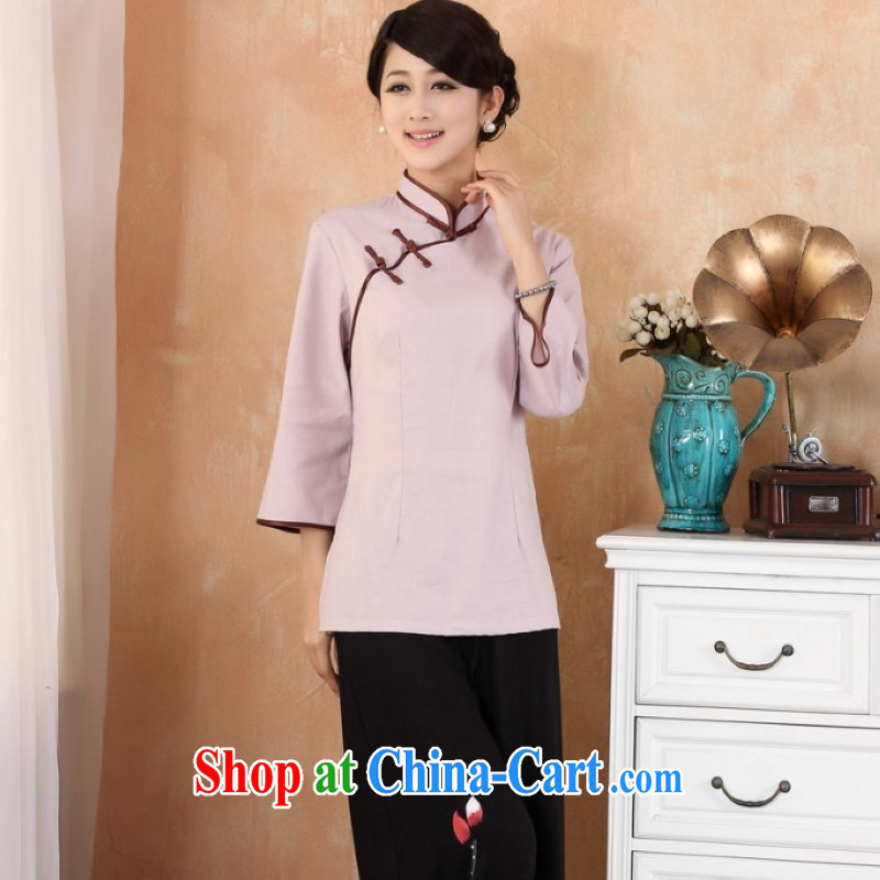Kam-world the Hyatt national costumes, literature and art. The fresh and large, Chinese women's clothing improved cheongsam dress shirt, served 9 cuff Tang replace summer photo building photography clothing women's clothing pink 3XL, Kam-world, Hyatt, sho