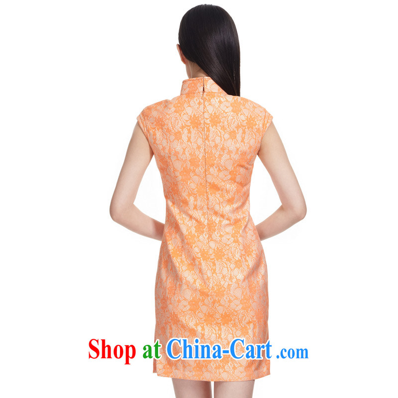 Wood is really the 2015 spring and summer new improved cheongsam dress fashion dresses dresses 11,458 12 orange XL, wood really has, shopping on the Internet