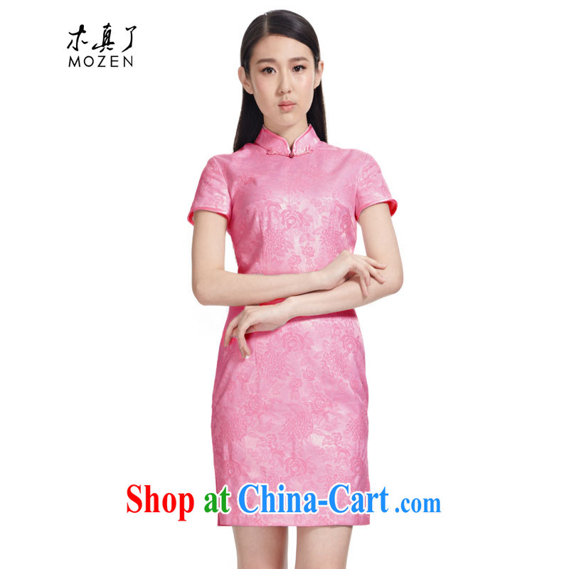 Wood is really the 2015 new Chinese Tang with elegant improved cheongsam dress beauty dresses fashion dresses summer 42,959 18 deep pink L