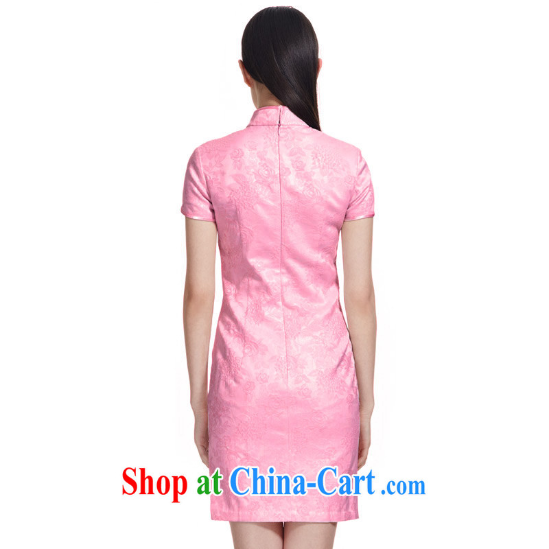 Wood is really the 2015 new Chinese Tang with elegant and refined cheongsam dress beauty dresses and stylish dresses summer 42,959 18 deep pink L, wood really, and, on-line shopping