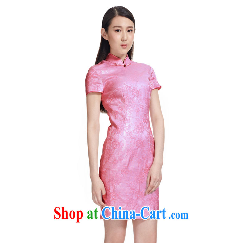 Wood is really the 2015 new Chinese Tang with elegant and refined cheongsam dress beauty dresses and stylish dresses summer 42,959 18 deep pink L, wood really, and, on-line shopping