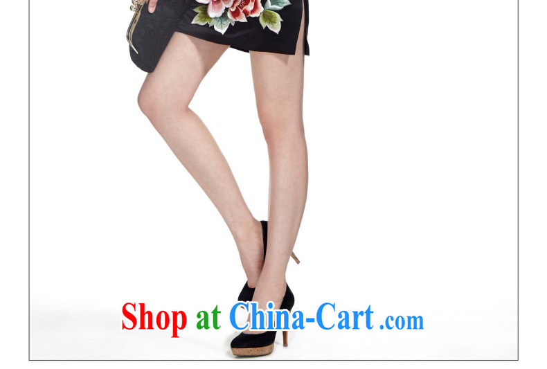 Wood is really the Chinese Spring 2015 the New Silk Dresses beauty Chinese improved cheongsam dress dresses 01 22,110 black XXL (B) pictures, price, brand platters! Elections are good character, the national distribution, so why buy now enjoy more preferential! Health