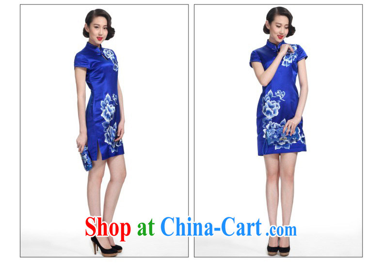 Wood is really the Chinese Spring 2015 the New Silk Dresses beauty Chinese improved cheongsam dress dresses 01 22,110 black XXL (B) pictures, price, brand platters! Elections are good character, the national distribution, so why buy now enjoy more preferential! Health