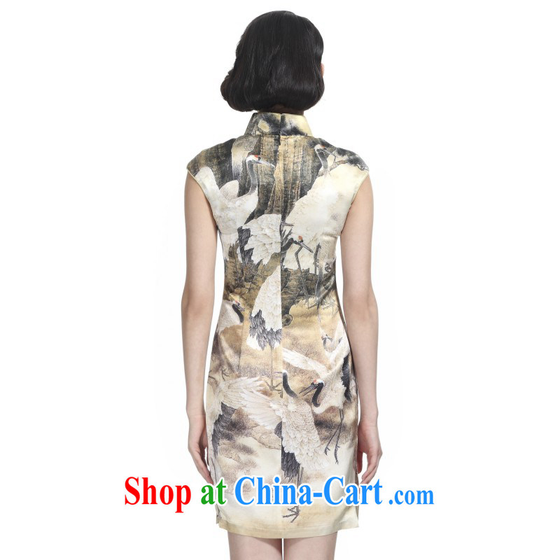 Wood is really the 2015 spring new Silk Cheongsam dress original China wind poster short dresses 11,435 12 Wong the Hak XXL, wood really has, online shopping