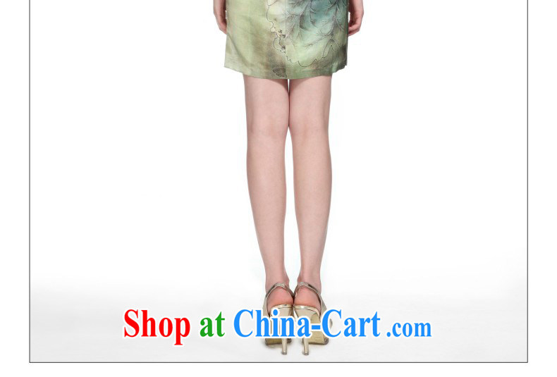 Wood is really the 2015 spring and summer China wind silk Peony stamp short cheongsam girl 11,438 03 cream XXXL pictures, price, brand platters! Elections are good character, the national distribution, so why buy now enjoy more preferential! Health