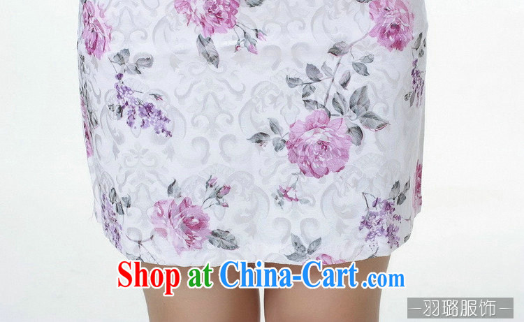 Jessup, new, improved small, stamp duty for short sleeves cheongsam dress girl Chinese Chinese clothing qipao TD 0106 #white pink flower XXL pictures, price, brand platters! Elections are good character, the national distribution, so why buy now enjoy more preferential! Health