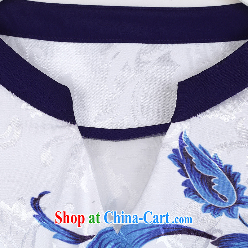 The CYD HO Kwun Tong' magnolia, summer 2015 new Chinese short sleeves shirt T V stamp duty for cultivating Chinese T pension P 4107 white M, Sau looked Tang, shopping on the Internet
