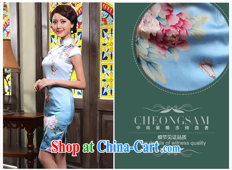 The CYD HO Kwun Tong' Peony Pavilion heavy Silk Cheongsam 2015 summer retro upscale silk mother load cheongsam dress G suit 81,155 short M pictures, price, brand platters! Elections are good character, the national distribution, so why buy now enjoy more preferential! Health
