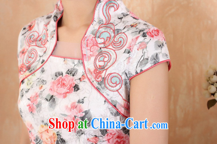 Nigeria, the 2014 spring, summer long, for manual China wind improved short-sleeved Chinese qipao white M pictures, price, brand platters! Elections are good character, the national distribution, so why buy now enjoy more preferential! Health