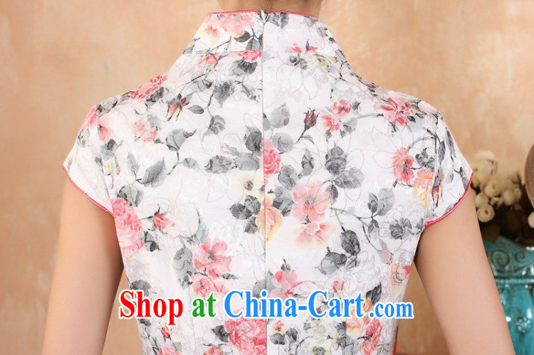 Nigeria, the 2014 spring, summer long, for manual China wind improved short-sleeved Chinese qipao white M pictures, price, brand platters! Elections are good character, the national distribution, so why buy now enjoy more preferential! Health