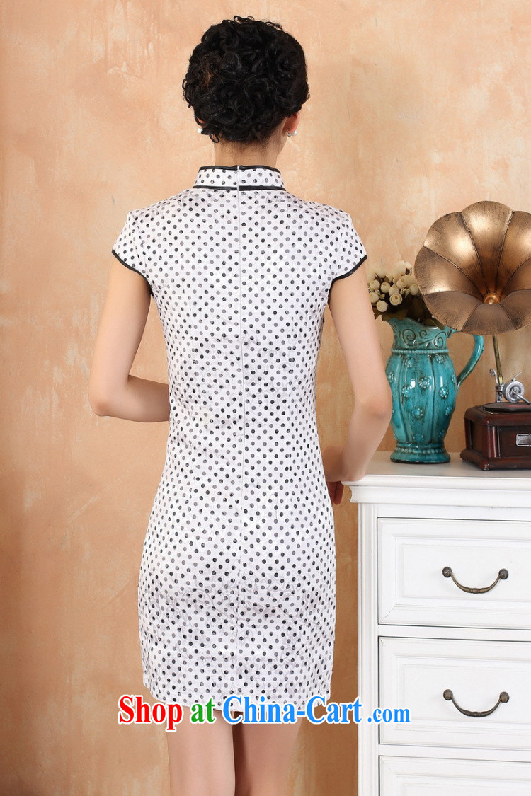 Floor is still building female new summer Lotus figure, long, short-sleeved, for improved China cheongsam Chinese female uniforms white 2XL pictures, price, brand platters! Elections are good character, the national distribution, so why buy now enjoy more preferential! Health