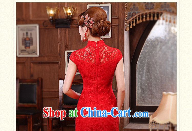Angel, manually in accordance with flowers, dresses 2015 new marriages bows short cheongsam dress improved retro dresses bridal toast serving short flag red L pictures, price, brand platters! Elections are good character, the national distribution, so why buy now enjoy more preferential! Health