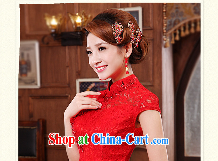 Angel, manually in accordance with flowers, dresses 2015 new marriages bows short cheongsam dress improved retro dresses bridal toast serving short flag red L pictures, price, brand platters! Elections are good character, the national distribution, so why buy now enjoy more preferential! Health