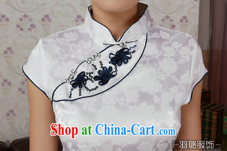 Jessup, new retro improved manual tray charge stamp duty short-sleeve and collar cheongsam dress Chinese cheongsam Chinese qipao TD 0185 #white XXL pictures, price, brand platters! Elections are good character, the national distribution, so why buy now enjoy more preferential! Health
