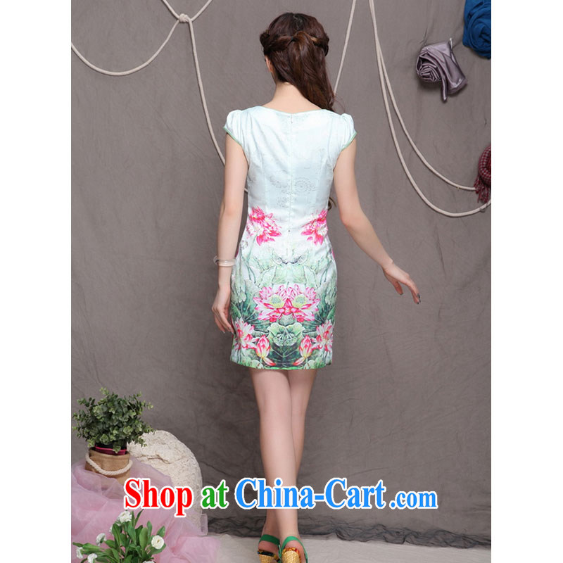 The end is the stylish Ethnic Wind women refined improved cheongsam dress elegance H 9909, light (at the end QM), and, on-line shopping