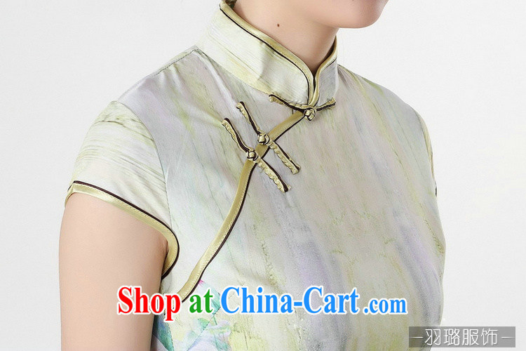 Jessup, new, improved, for the charge-back stamp short sleeve cheongsam dress girl cheongsam Chinese qipao Lotus TD 0193 #green XXL pictures, price, brand platters! Elections are good character, the national distribution, so why buy now enjoy more preferential! Health