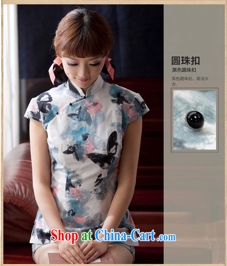 The proverbial hero once and for all -- 2015 cheongsam shirt short-sleeved summer new cotton robes the commission short-sleeved clothes Chinese, ethnic wind black XL pictures, price, brand platters! Elections are good character, the national distribution, so why buy now enjoy more preferential! Health
