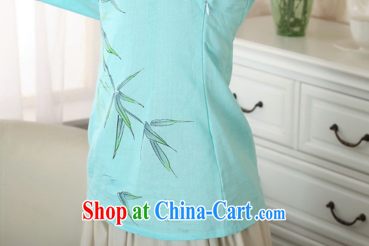 Jack Plug, new, Retro improved hand-painted robes T-shirt cotton the Chinese Ethnic Wind female Chinese T-shirt shirt TA 0059 #blue XXL pictures, price, brand platters! Elections are good character, the national distribution, so why buy now enjoy more preferential! Health
