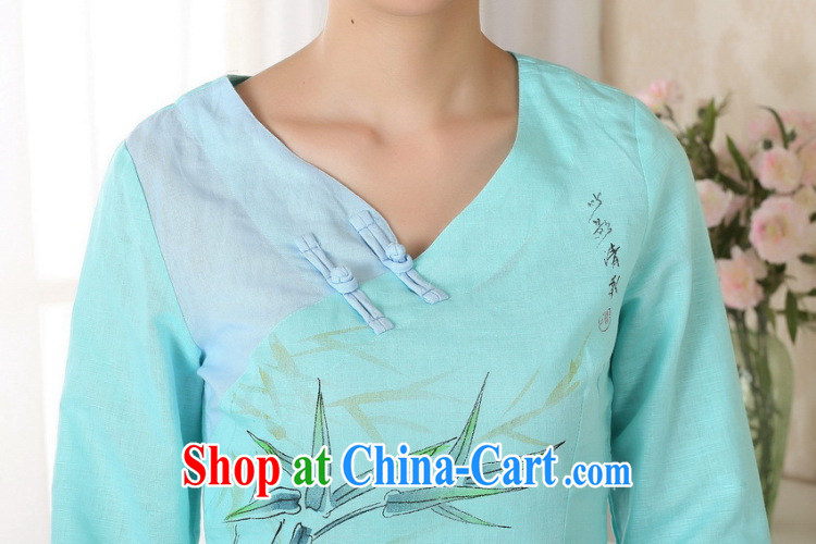 Jack Plug, new, Retro improved hand-painted robes T-shirt cotton the Chinese Ethnic Wind female Chinese T-shirt shirt TA 0059 #blue XXL pictures, price, brand platters! Elections are good character, the national distribution, so why buy now enjoy more preferential! Health
