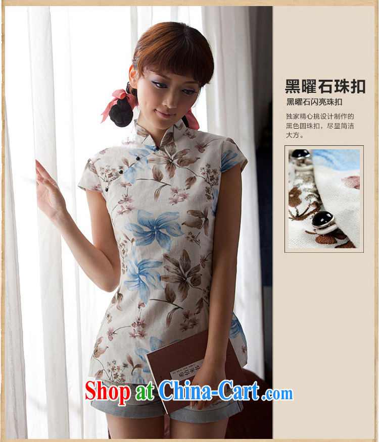 The proverbial hero once and for all -- the butterfly cotton Ms. Yau Ma Tei cheongsam shirt short-sleeved improved stylish summer T-shirt Chinese Tang Women's clothes ethnic wind WJ D 005, if 2 XL pictures, price, brand platters! Elections are good character, the national distribution, so why buy now enjoy more preferential! Health