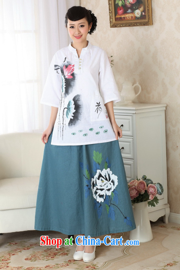 Jessup, new retro Ethnic Wind improved a half-collar hand-painted Chinese T-shirt Chinese T-shirt shirt TA 0057 #white XXXL pictures, price, brand platters! Elections are good character, the national distribution, so why buy now enjoy more preferential! Health