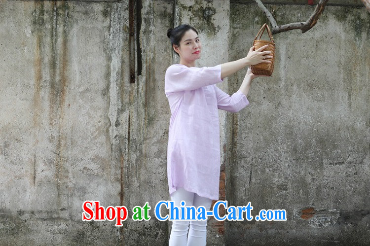 Ask a vegetarian spring and summer new linen pixel color Chinese T-shirt/dress robe elegant light purple round-neck collar Chinese-light purple manual will be able to do the next 15 days, pictures, price, brand platters! Elections are good character, the national distribution, so why buy now enjoy more preferential! Health