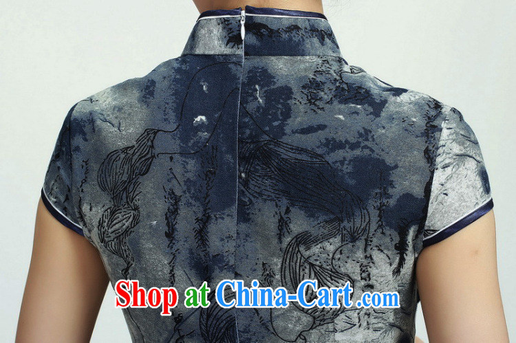 Shanghai, optimize purchase dresses summer improved retro dresses, for a tight cotton the stamp Chinese improved cheongsam dress short - 1 water the sunken Yin 2 XL pictures, price, brand platters! Elections are good character, the national distribution, so why buy now enjoy more preferential! Health