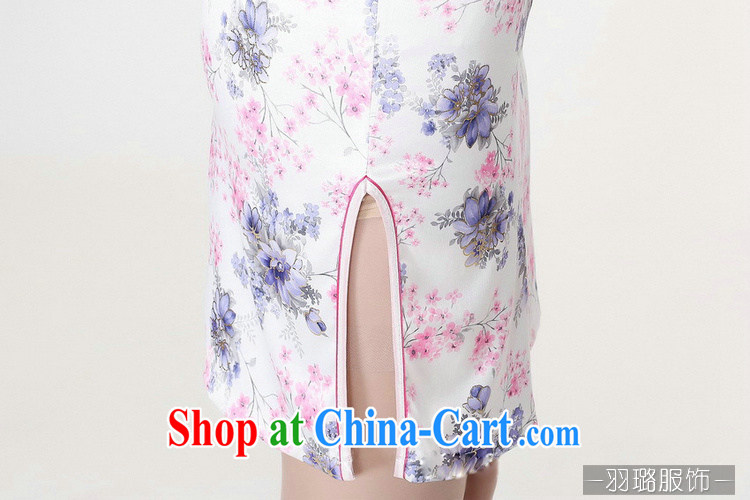 Jessup, new, fresh and elegant, short-sleeved stamp manual tie cheongsam dress cheongsam Chinese antique dresses TD #0201 white gray flowers XXL pictures, price, brand platters! Elections are good character, the national distribution, so why buy now enjoy more preferential! Health