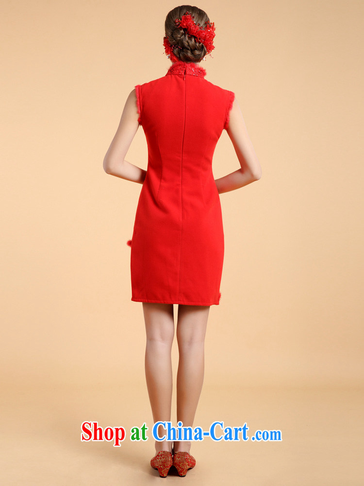 guoisya also contributed 2013, minimalist dresses two piece shawl long-sleeved winter cashmere wedding dress short red XL pictures, price, brand platters! Elections are good character, the national distribution, so why buy now enjoy more preferential! Health