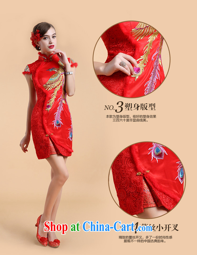 guoisya also contributed 2013 winter feather dresses short lace wedding toast serving temperament high-end dress red XL pictures, price, brand platters! Elections are good character, the national distribution, so why buy now enjoy more preferential! Health