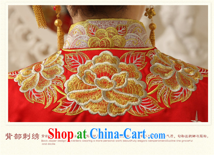 Angel, Mrs Carrie Yau, 2015 in accordance with new, Phoenix cheongsam dress gold and silver thread and dress wedding dresses Chinese brides hi clothes dresses bows dress 618 special red L pictures, price, brand platters! Elections are good character, the national distribution, so why buy now enjoy more preferential! Health