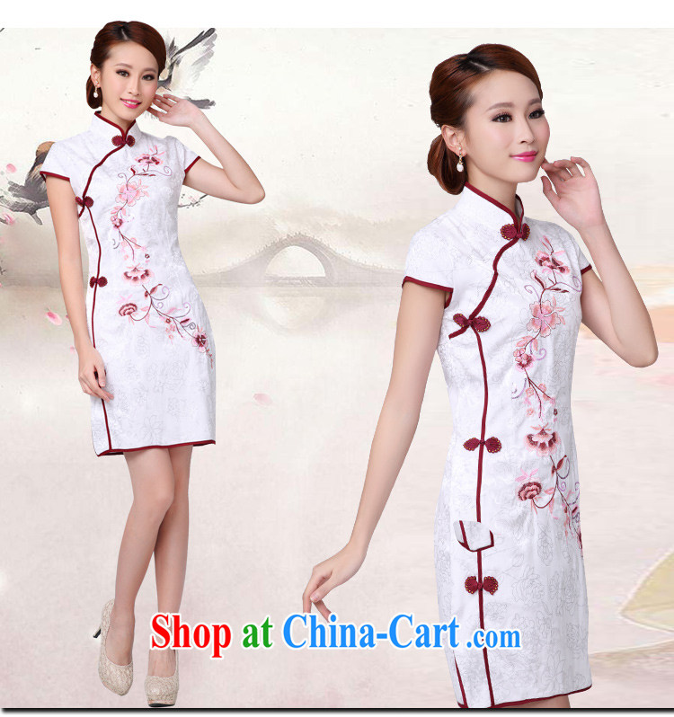 Maple floral displays the 2015 new summer fashion improved Chinese qipao high collar dress qipao F 6033 pink S pictures, price, brand platters! Elections are good character, the national distribution, so why buy now enjoy more preferential! Health