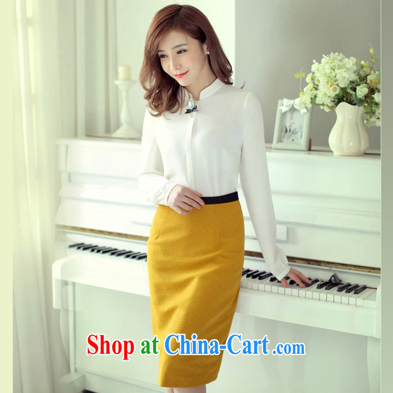 The proverbial hero once and for all as soon as possible, dig into outfit New stylish summer cultivating short, sense of pure color knitting body skirt cheongsam dress yellow L, once and for all, and fatally jealous, and shopping on the Internet
