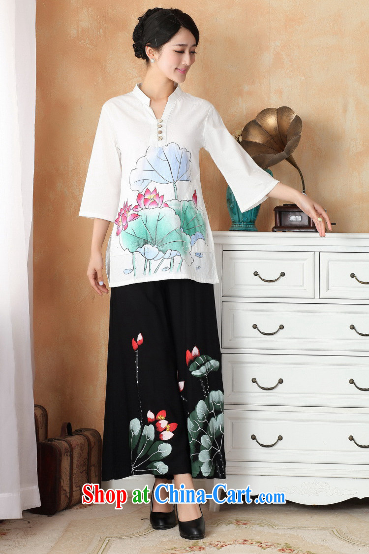 Jessup, new, improved cotton the Summer load the code Chinese female hand-painted Han-Chinese shirt Ms. M 2392 Lotus XXXL pictures, price, brand platters! Elections are good character, the national distribution, so why buy now enjoy more preferential! Health