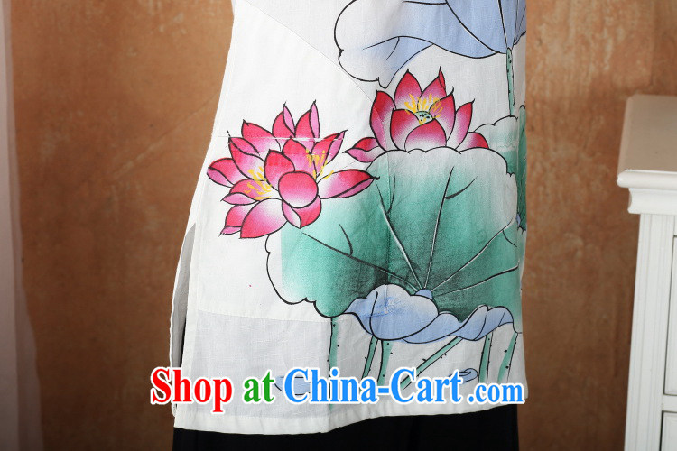 Jessup, new, improved cotton the Summer load the code Chinese female hand-painted Han-Chinese shirt Ms. M 2392 Lotus XXXL pictures, price, brand platters! Elections are good character, the national distribution, so why buy now enjoy more preferential! Health
