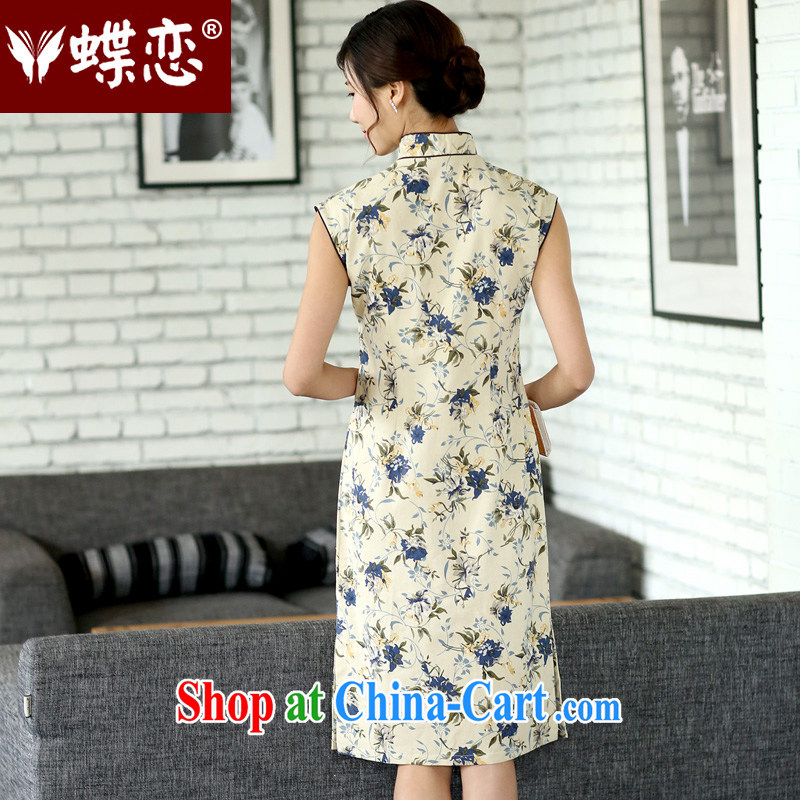 Butterfly Lovers 2015 spring new Ethnic Wind improved hand-tie the side on the truck sleeveless linen cloth robes skirts 45,013 pen health spending XXL, Butterfly Lovers, shopping on the Internet