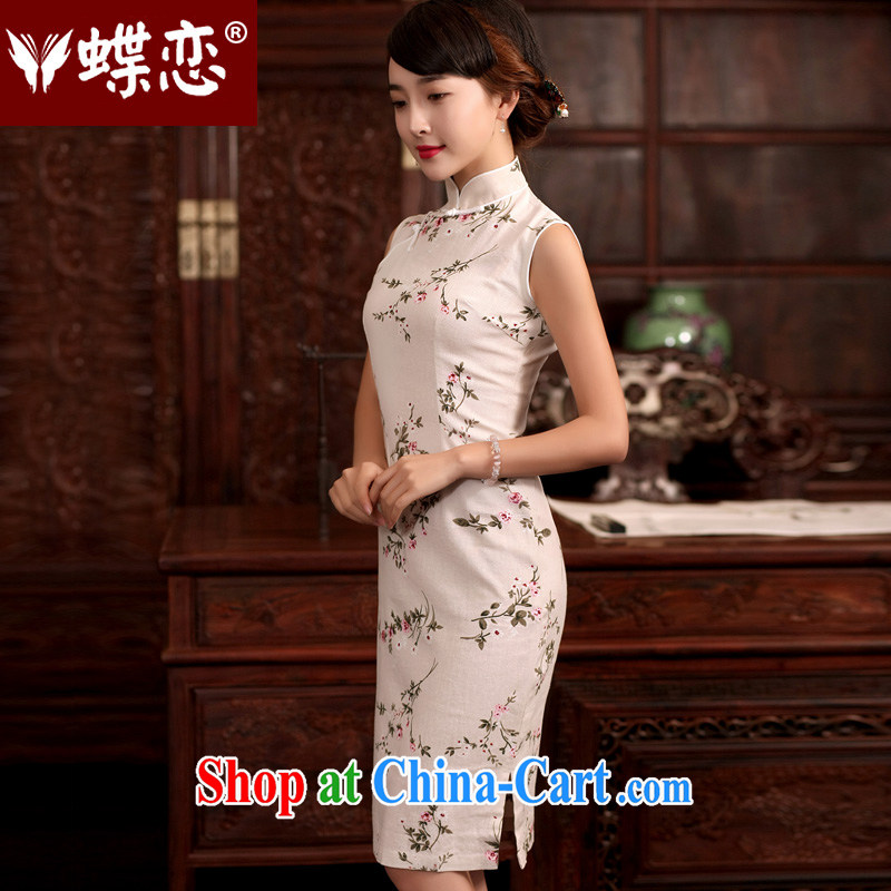 Butterfly Lovers spring 2015 new units, Ms Audrey EU, for cultivating dresses linen-Tie Style improved long cheongsam 45,020 Jenny XXL, Butterfly Lovers, shopping on the Internet